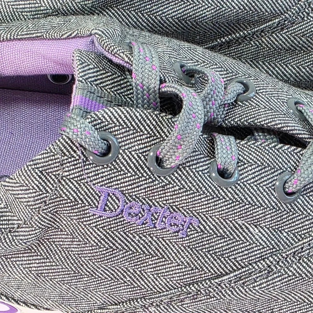 Dexter Kerrie Herringbone Bowling Shoes B4271-5 Womens 7 M(B) Grey Purple Sporty
